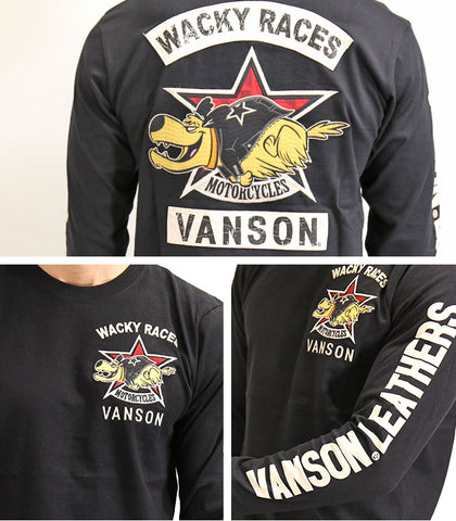 長袖Tシャツ VANSON×WACKY RACES wrv-2017