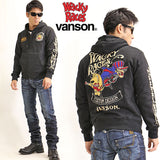 裏毛フルジップパーカー VANSON×WACKY RACES&ブラック魔王 wrv-2018