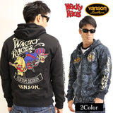 裏毛フルジップパーカー VANSON×WACKY RACES&ブラック魔王 wrv-2018